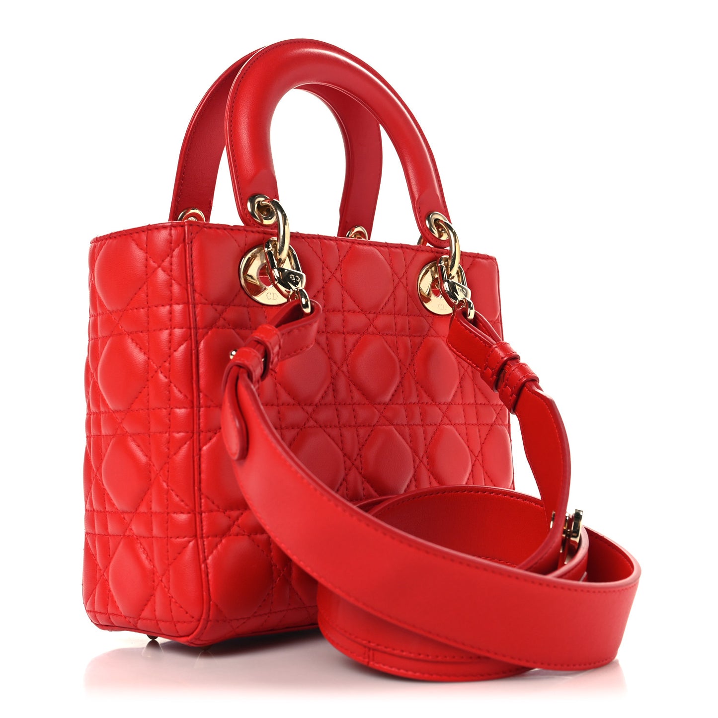 Lambskin Cannage Small My ABCDior Lady Dior Red