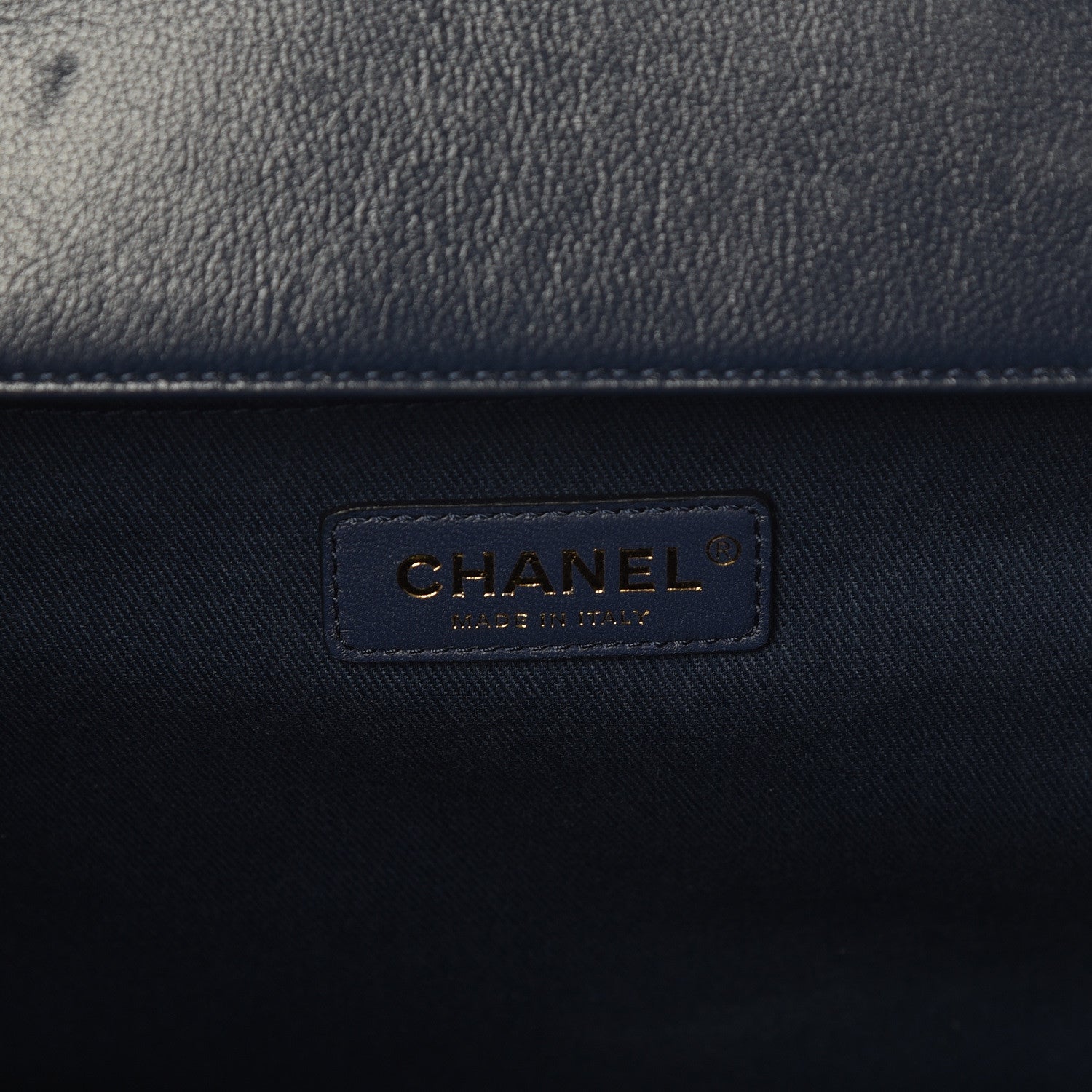 Chanel Calfskin Caviar Quilted Large Shopping Tote Blue 6 of 10