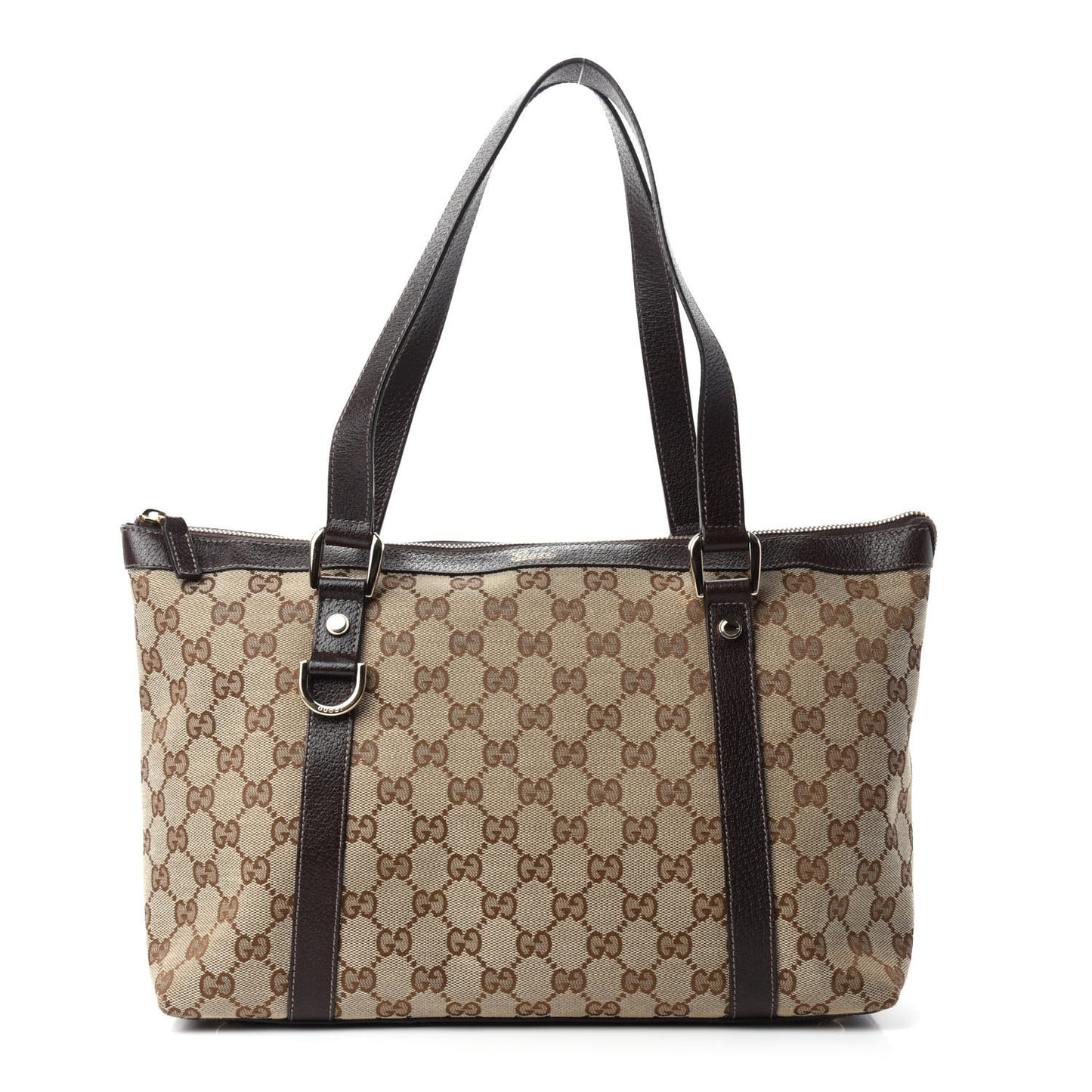 Monogram Medium Abbey Tote Dark Brown