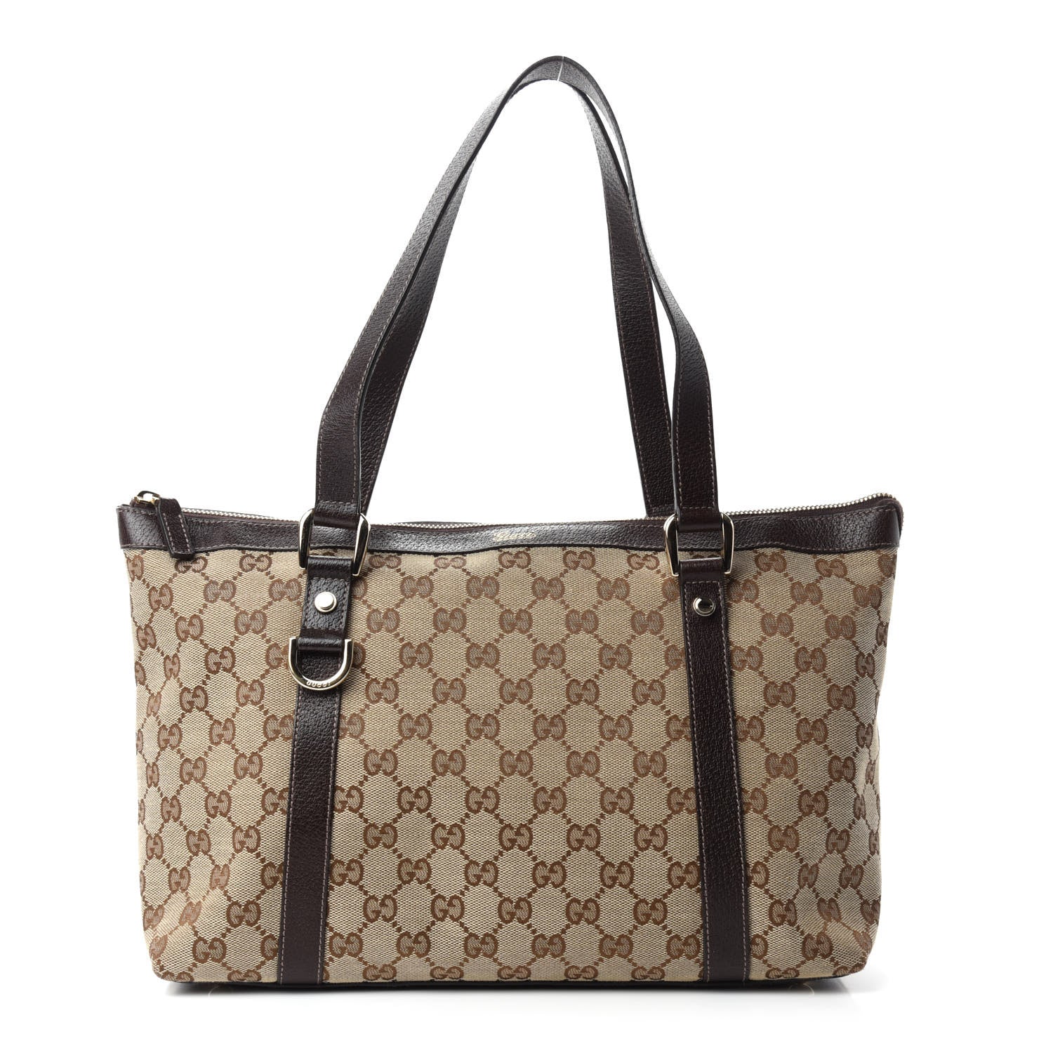 Gucci Monogram Medium Abbey Tote Dark Brown 1 of 10