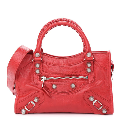 Balenciaga Agneau Giant 12 Silver Hardware Mini City Rouge Cardinal 1 of 9