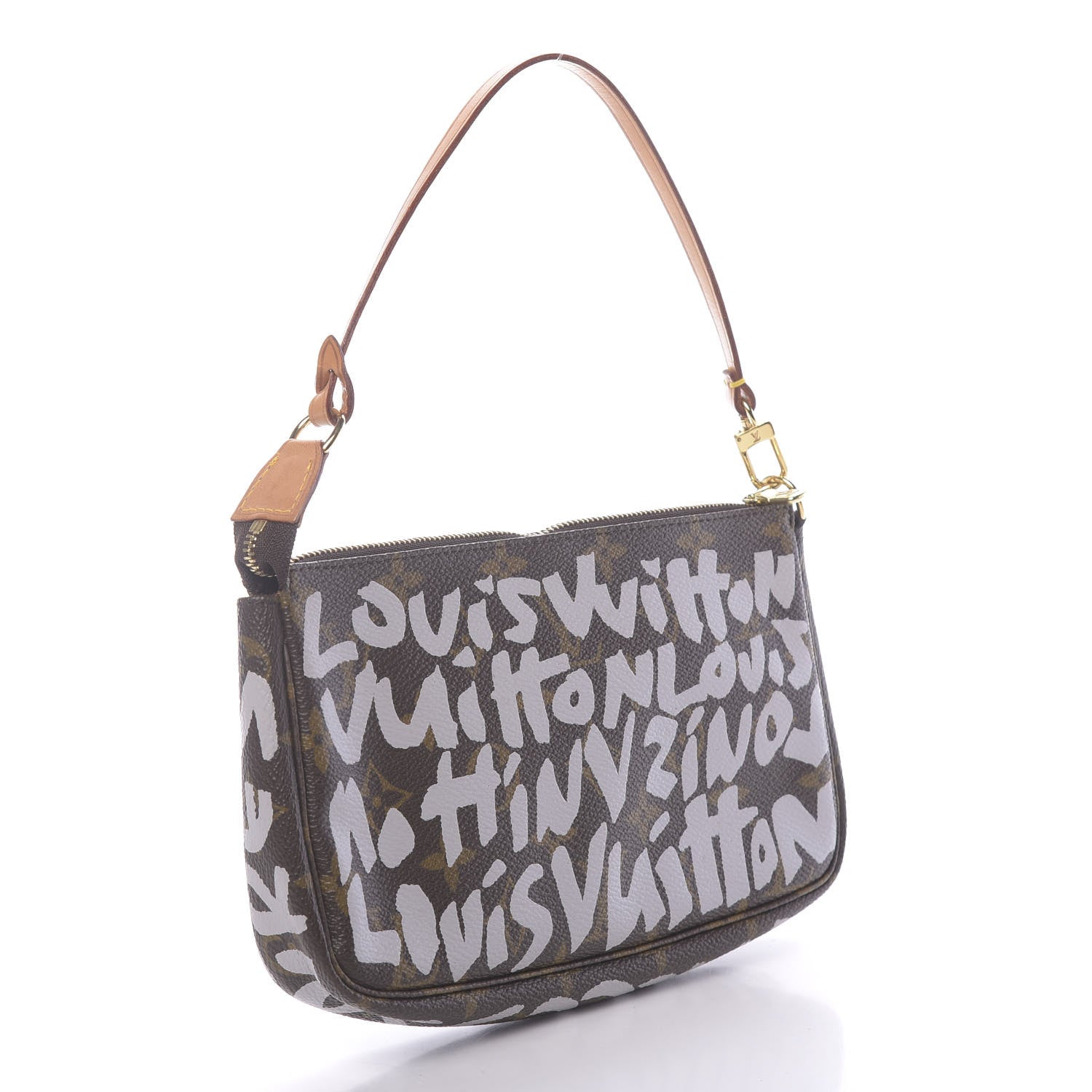 Louis Vuitton Monogram Graffiti Pochette Accessories Silver 3 of 10
