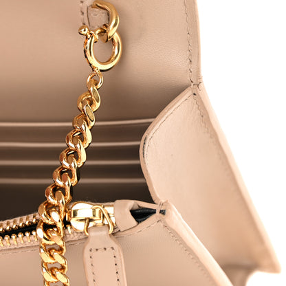 Saint Laurent Smooth Calfskin Classic Monogram Kate Tassel Chain Wallet Dark Beige 11 of 16