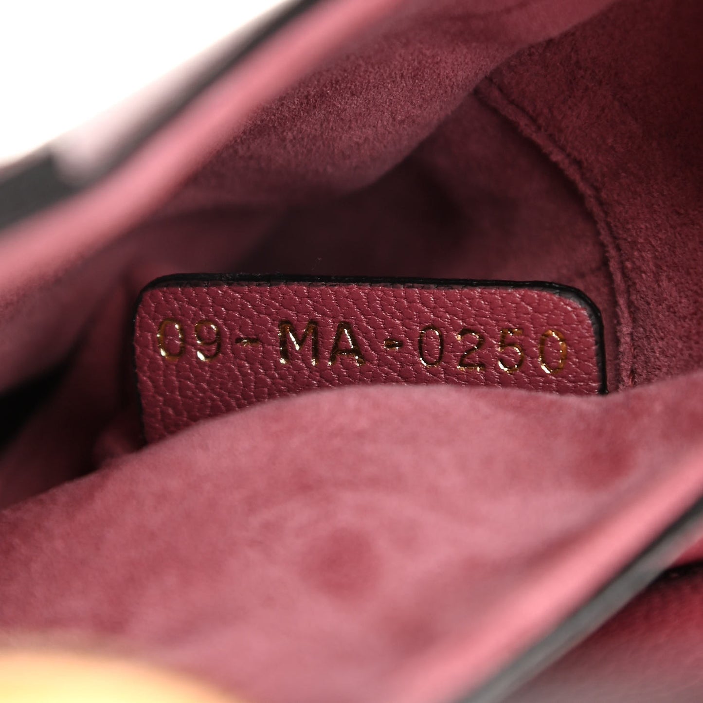 Grained Calfskin Mini Saddle Bag Mallow Rose