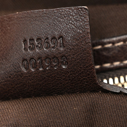Gucci Monogram Web Studded Pelham Shoulder Bag Dark Brown 7 of 10