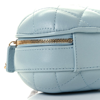 Chanel Lambskin Quilted CC Bubble Vanity Case With Chain Light Blue 5 of 8