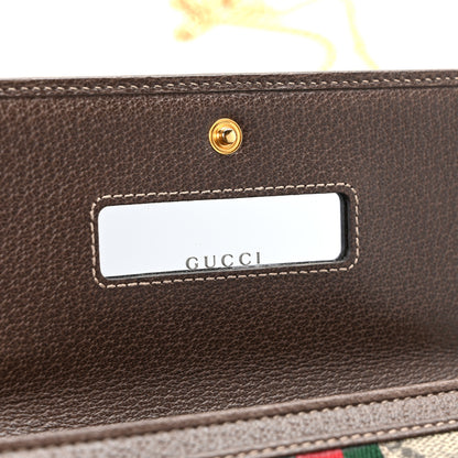 Gucci GG Supreme Monogram Web Ophidia Wallet On Chain Brown 7 of 10