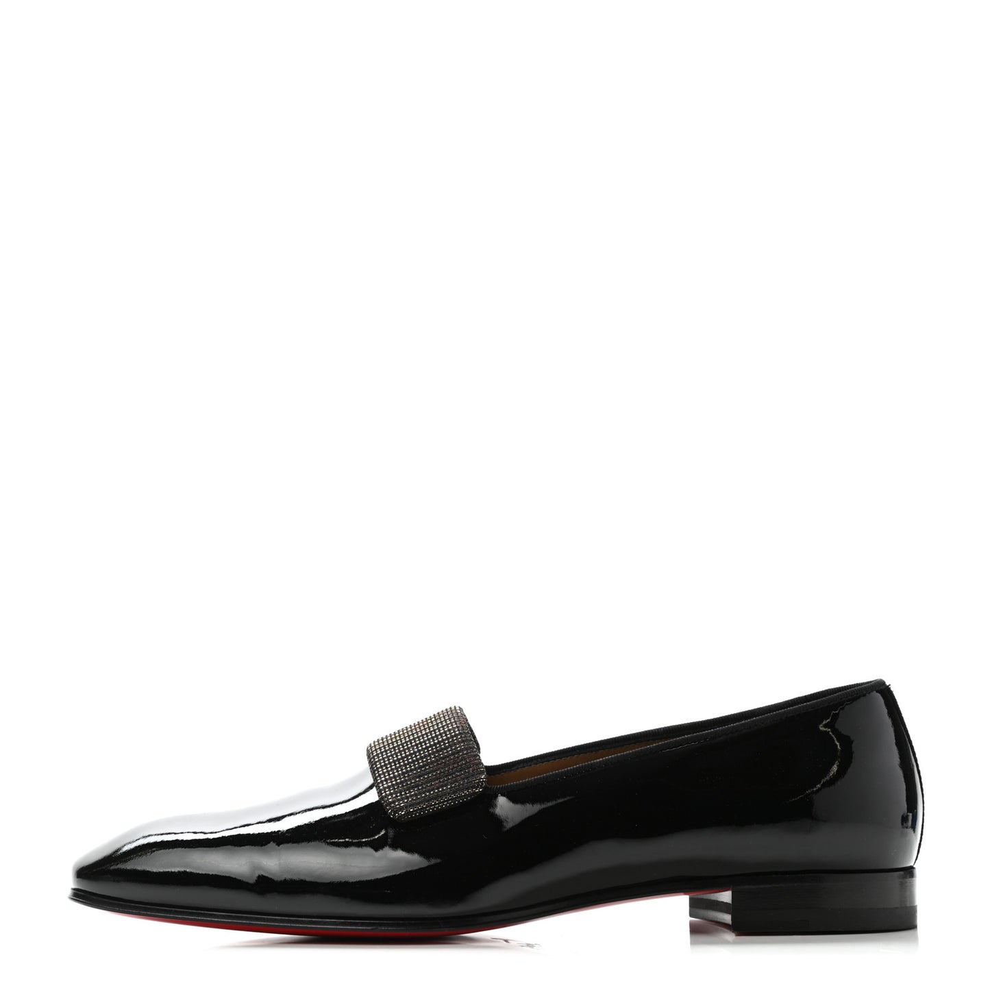Patent Mens Vittorio Loafers 44 Black