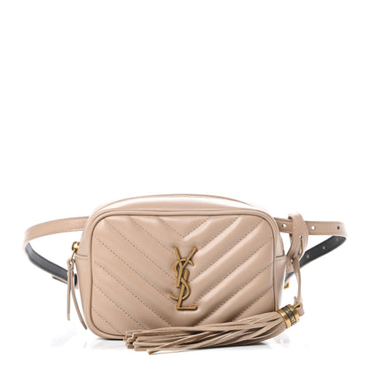 Saint Laurent Calfskin Matelasse Monogram Lou Belt Bag Latte 1 of 10