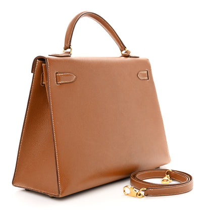 Hermes Courchevel Kelly Sellier 32 Gold 3 of 34