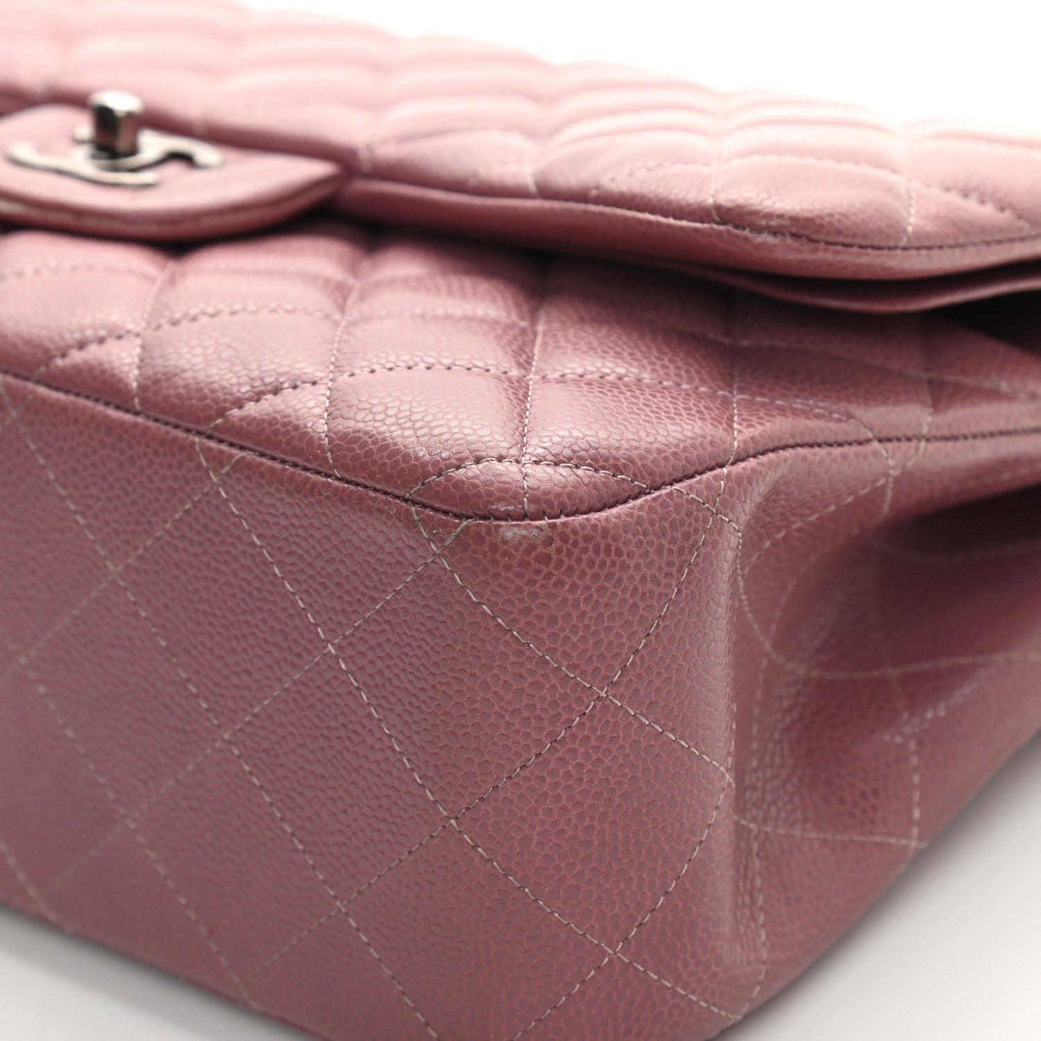Chanel Caviar Quilted Jumbo Double Flap Light Purple 10 of 20