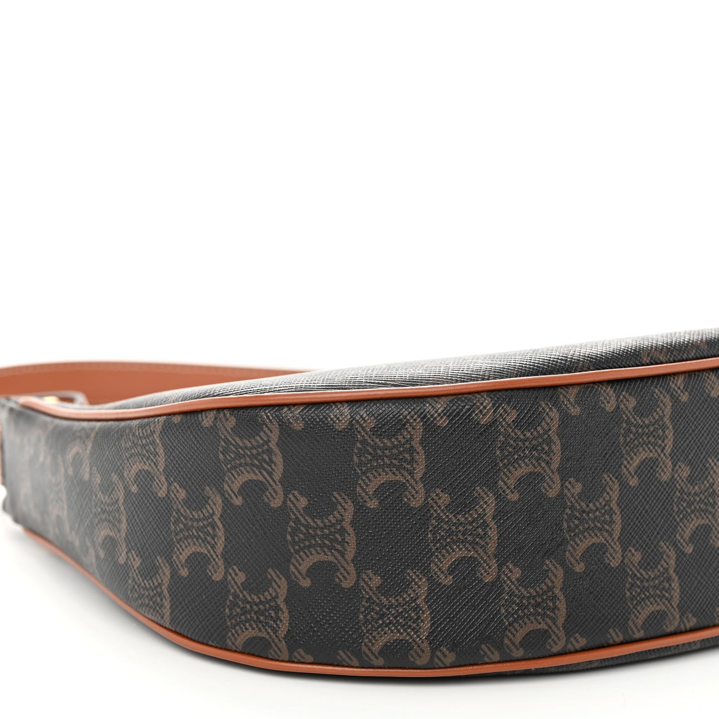 Triomphe Canvas Calfskin Ava Shoulder Bag Tan