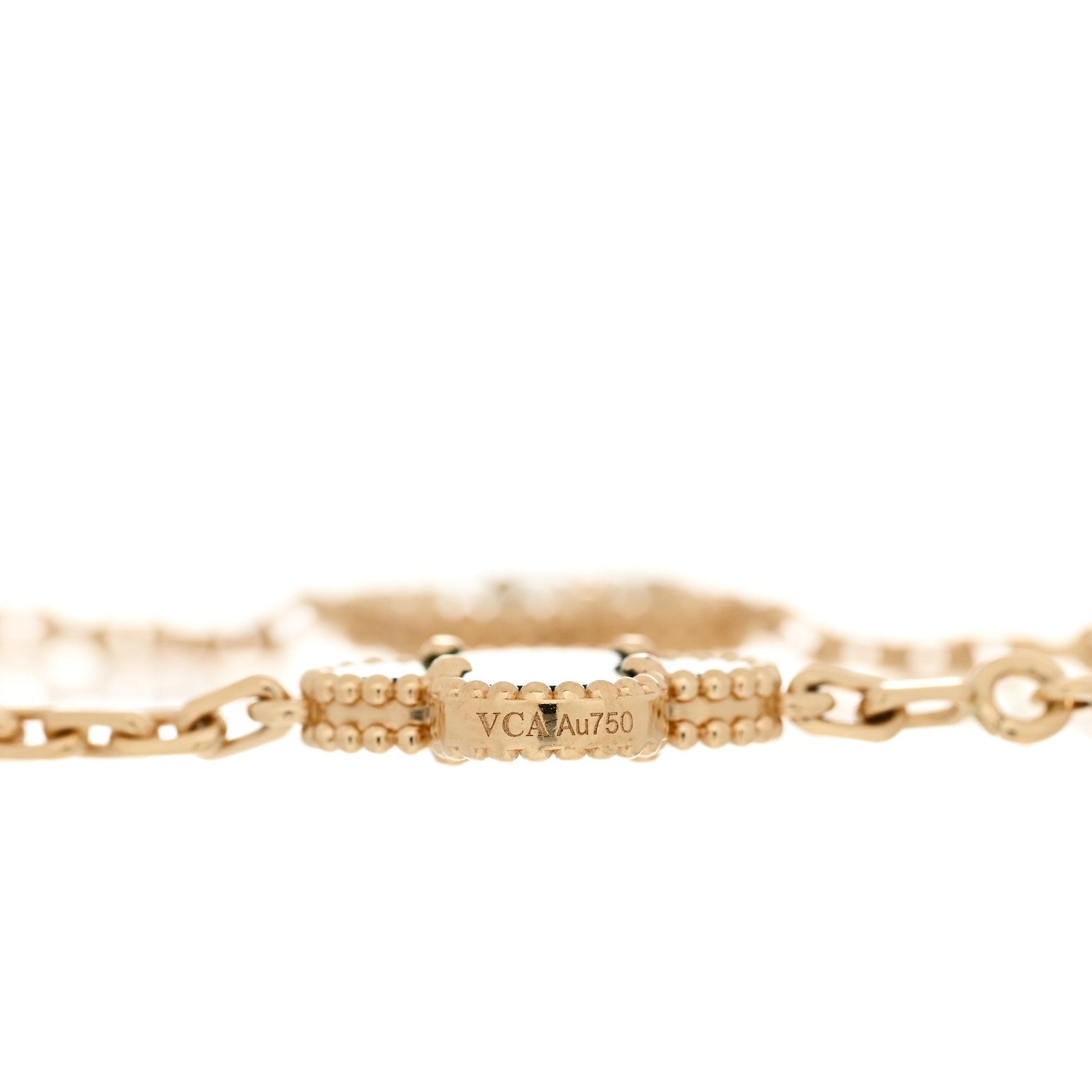 Van Cleef & Arpels 18K Yellow Gold Malachite 5 Motifs Vintage Alhambra Bracelet 3 of 5