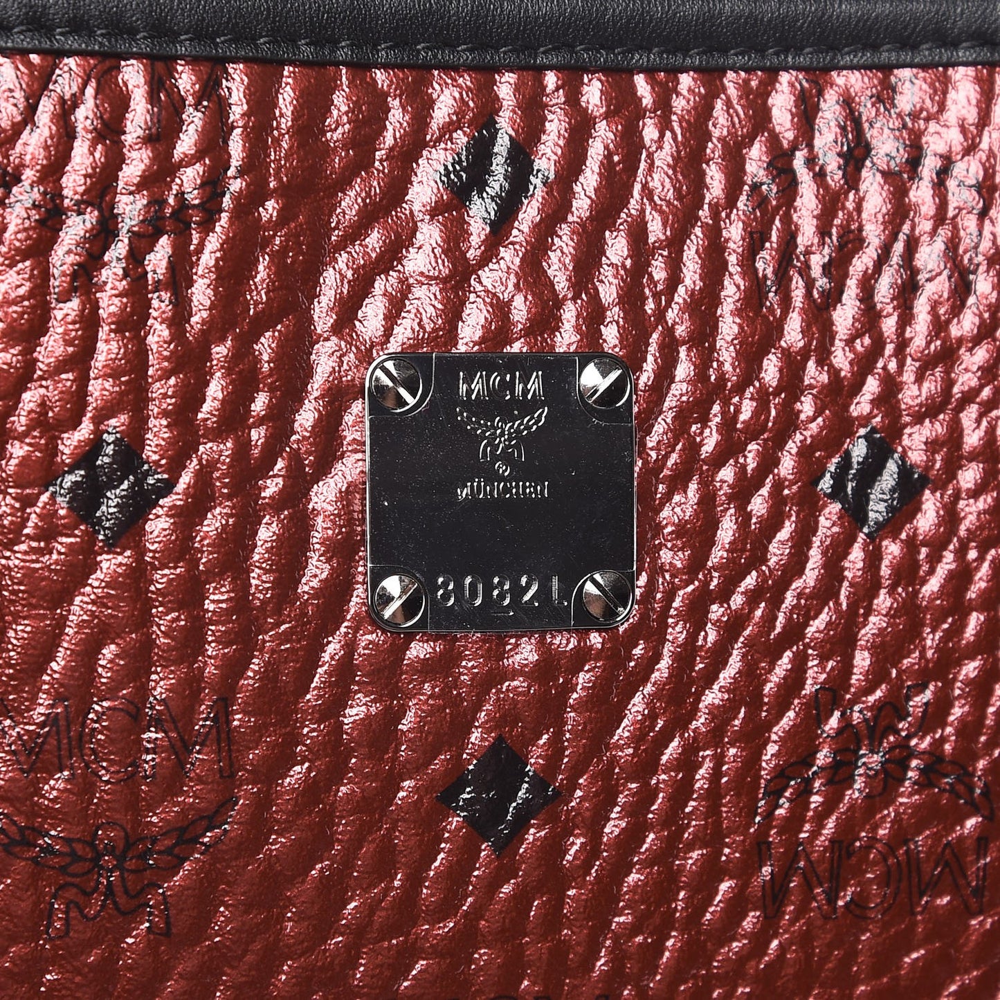 Metallic Visetos Large Shopper Tote Scooter Red