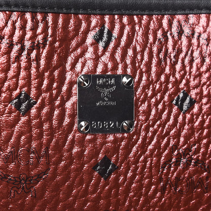 MCM Metallic Visetos Large Shopper Tote Scooter Red 7 of 8