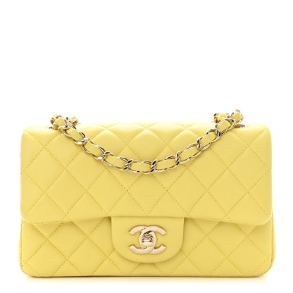 Chanel Lambskin Quilted Mini Rectangular Flap Light Yellow 1 of 11