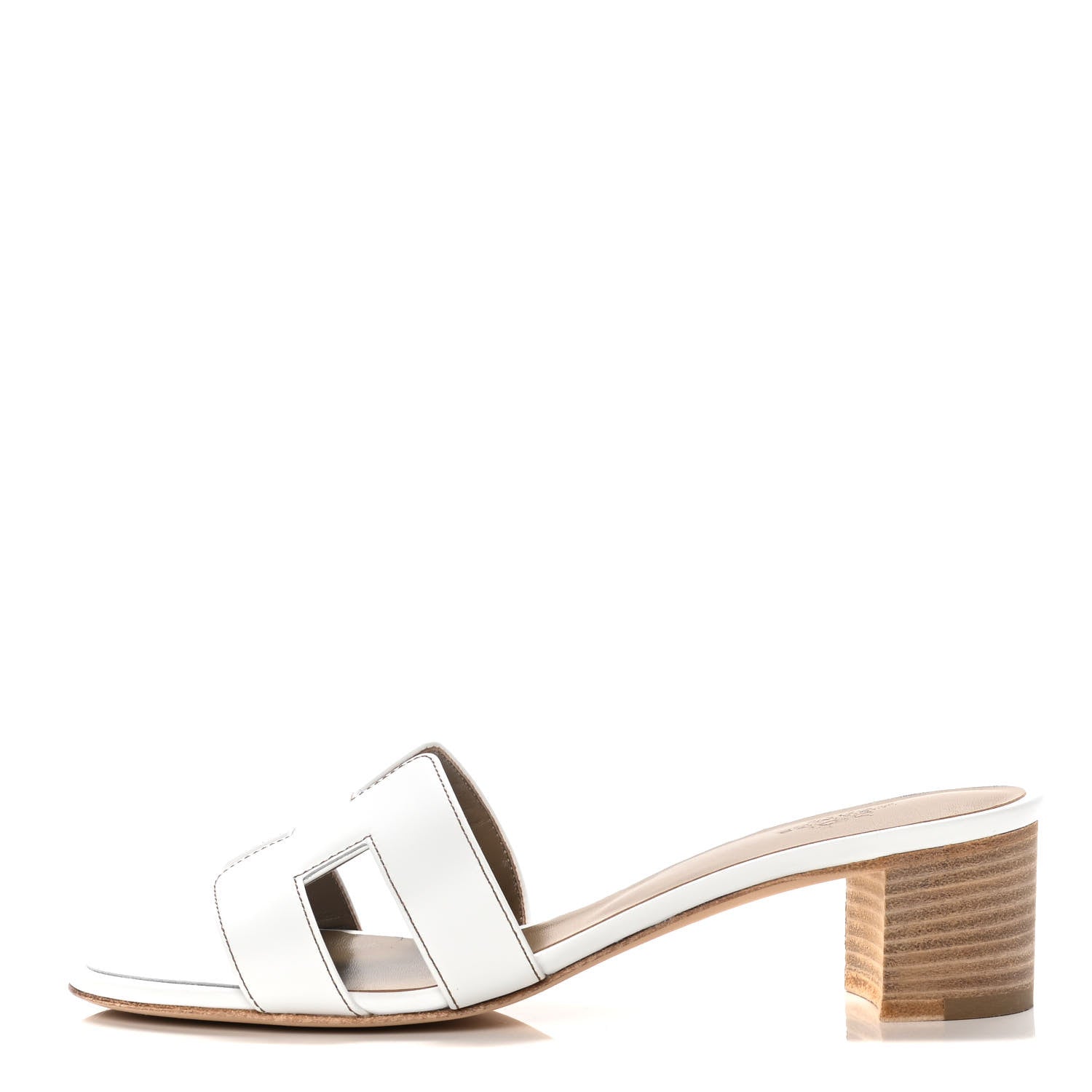 Hermes Calfskin Oasis Sandals 37 White 1 of 10