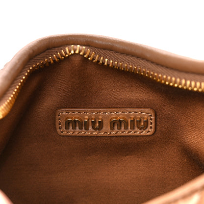 Miu Miu Nappa Matelasse Regular Wander Hobo Caramel 6 of 10