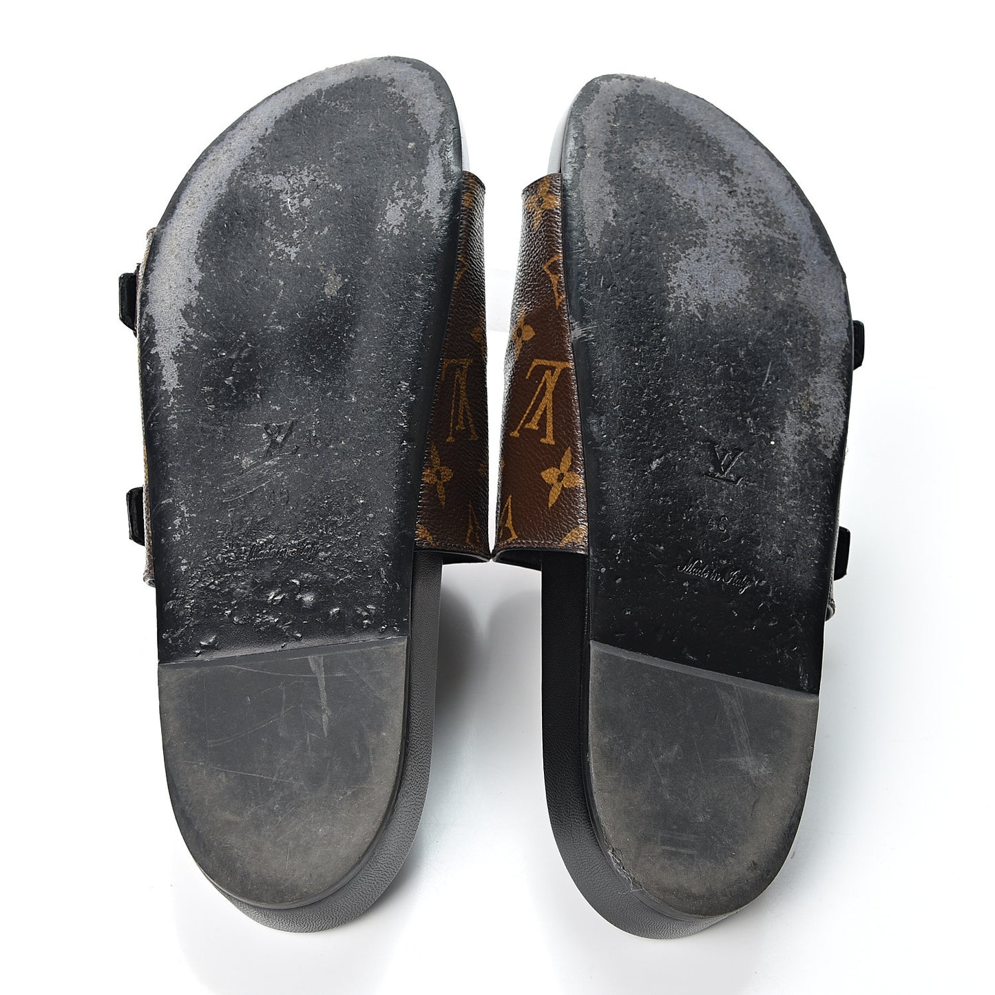 Monogram Patch Work World Tour Bom Dia Flat Mule 40 Black