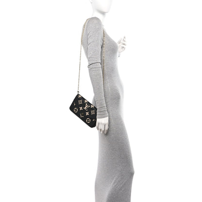 Louis Vuitton Empreinte Monogram Giant Felicie Pochette Black Beige 2 of 14