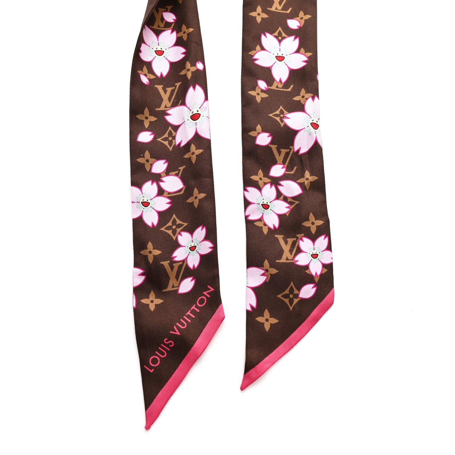 Louis Vuitton LV X TM Silk Monogram Cherry Blossom BB Bandeau Tan 2 of 3