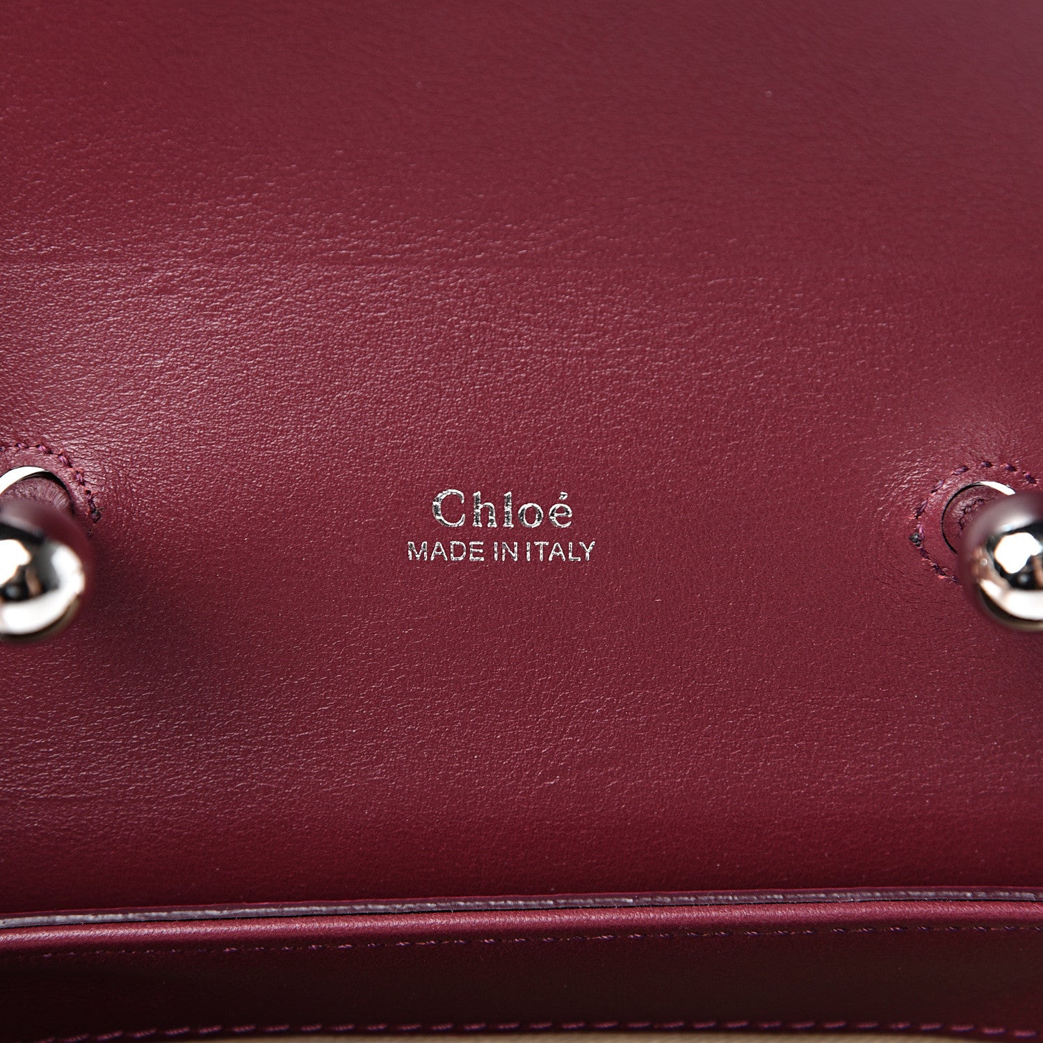 Chloe Calfskin Embossed Small Aby Lock Brown Purple 5 of 10