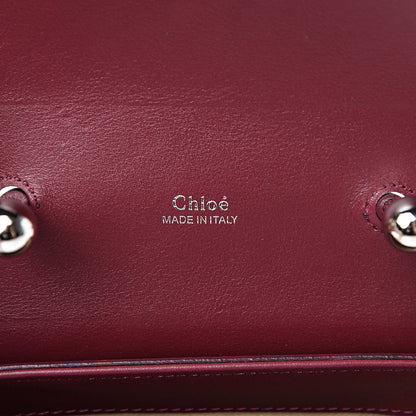 Chloe Calfskin Embossed Small Aby Lock Brown Purple 5 of 10