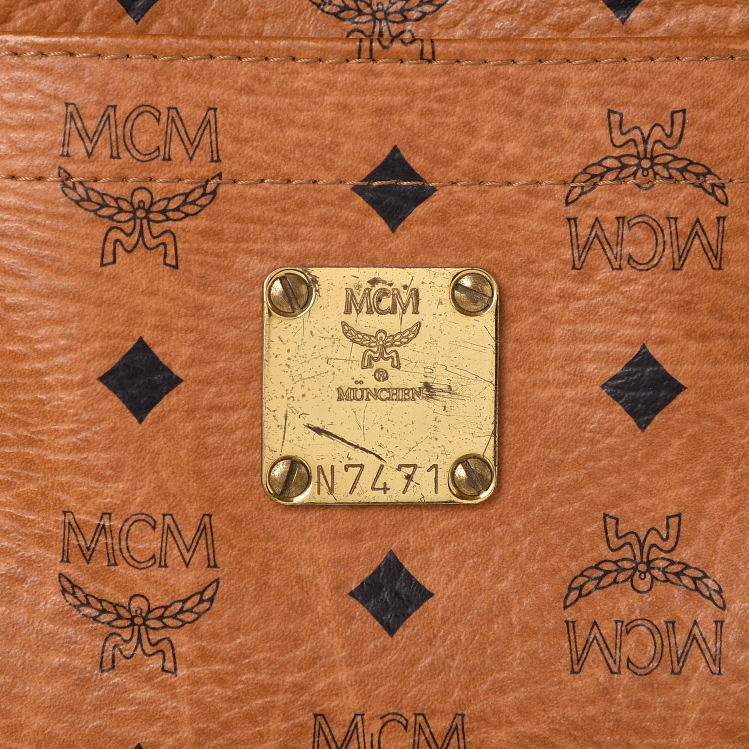 MCM Visetos Shoulder Bag Cognac 6 of 12