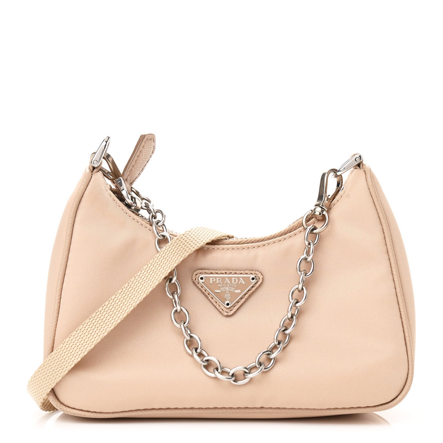 Tessuto Nylon Saffiano Mini Re-Edition 2000 Shoulder Bag Cammeo