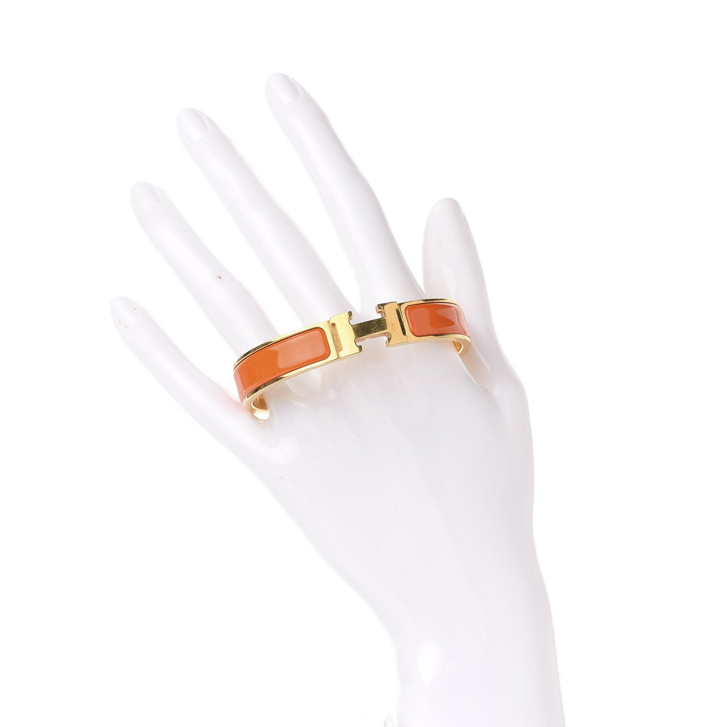 Enamel Narrow Clic Clac H Bracelet PM Orange