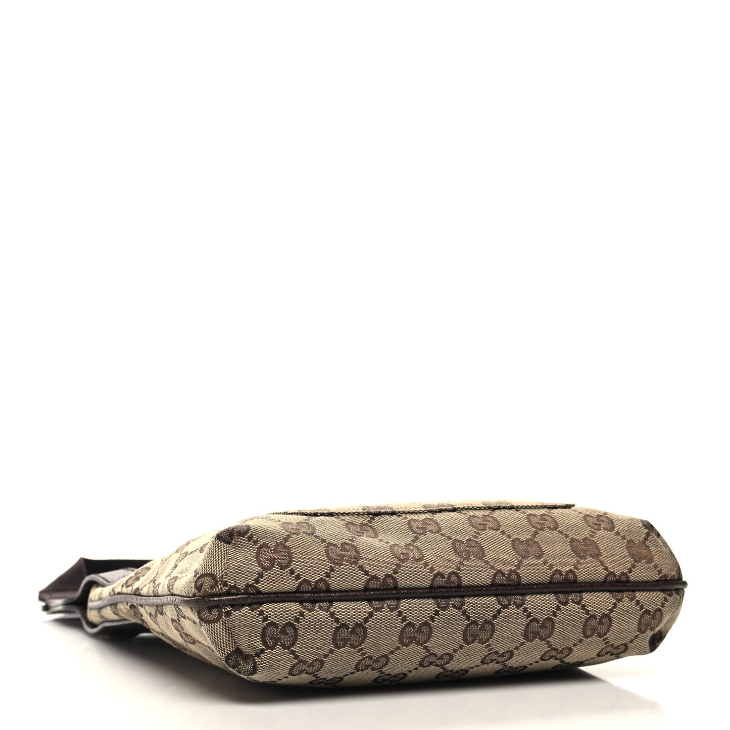 Monogram Flat Messenger Bag Dark Brown