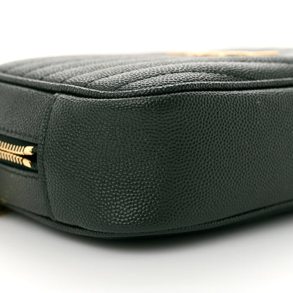 Saint Laurent Grain De Poudre Matelasse Monogram Mini Lou Camera Bag New Vert Fonce 6 of 7