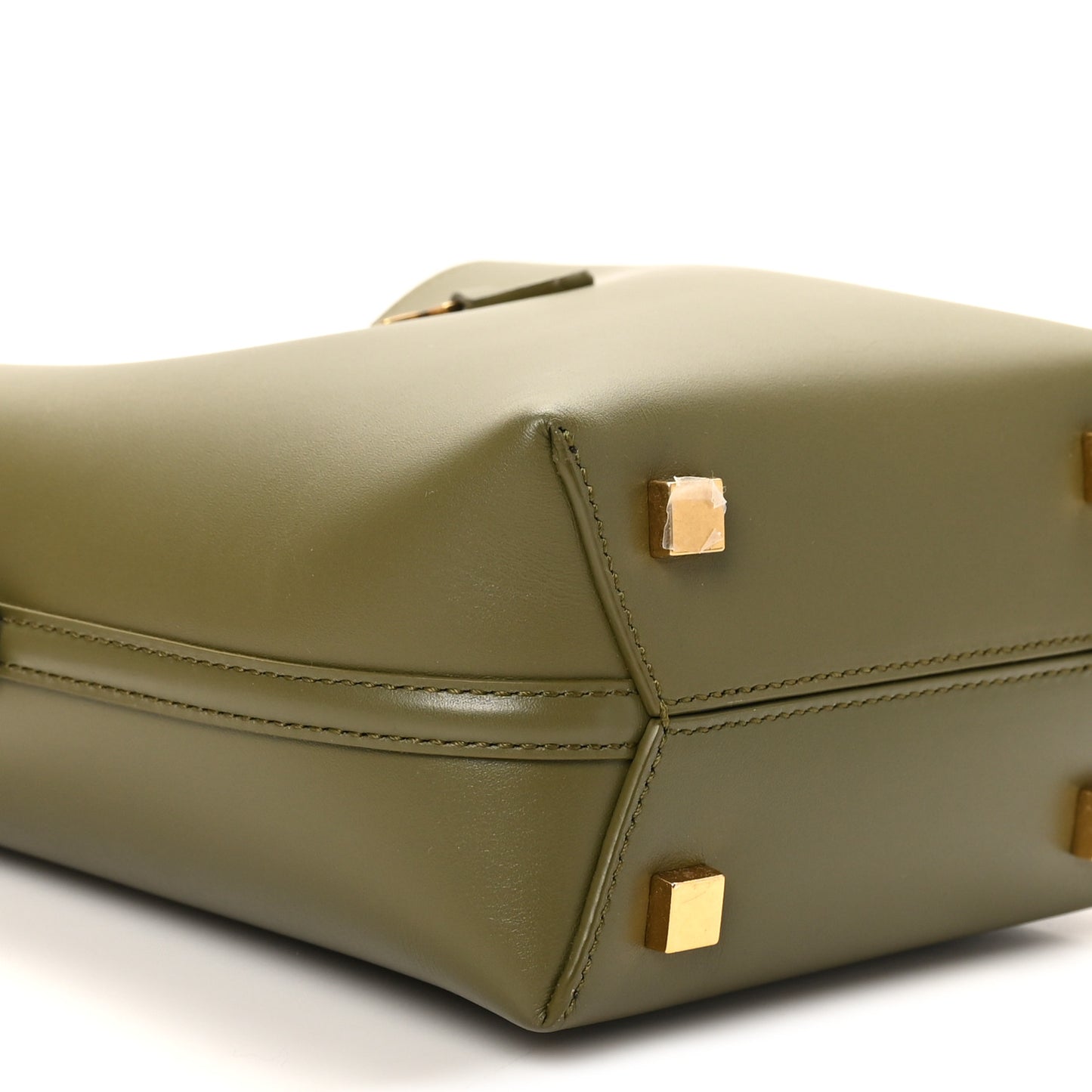 Shiny Calfskin Le 37 Mini Bucket Bag Strong Moss