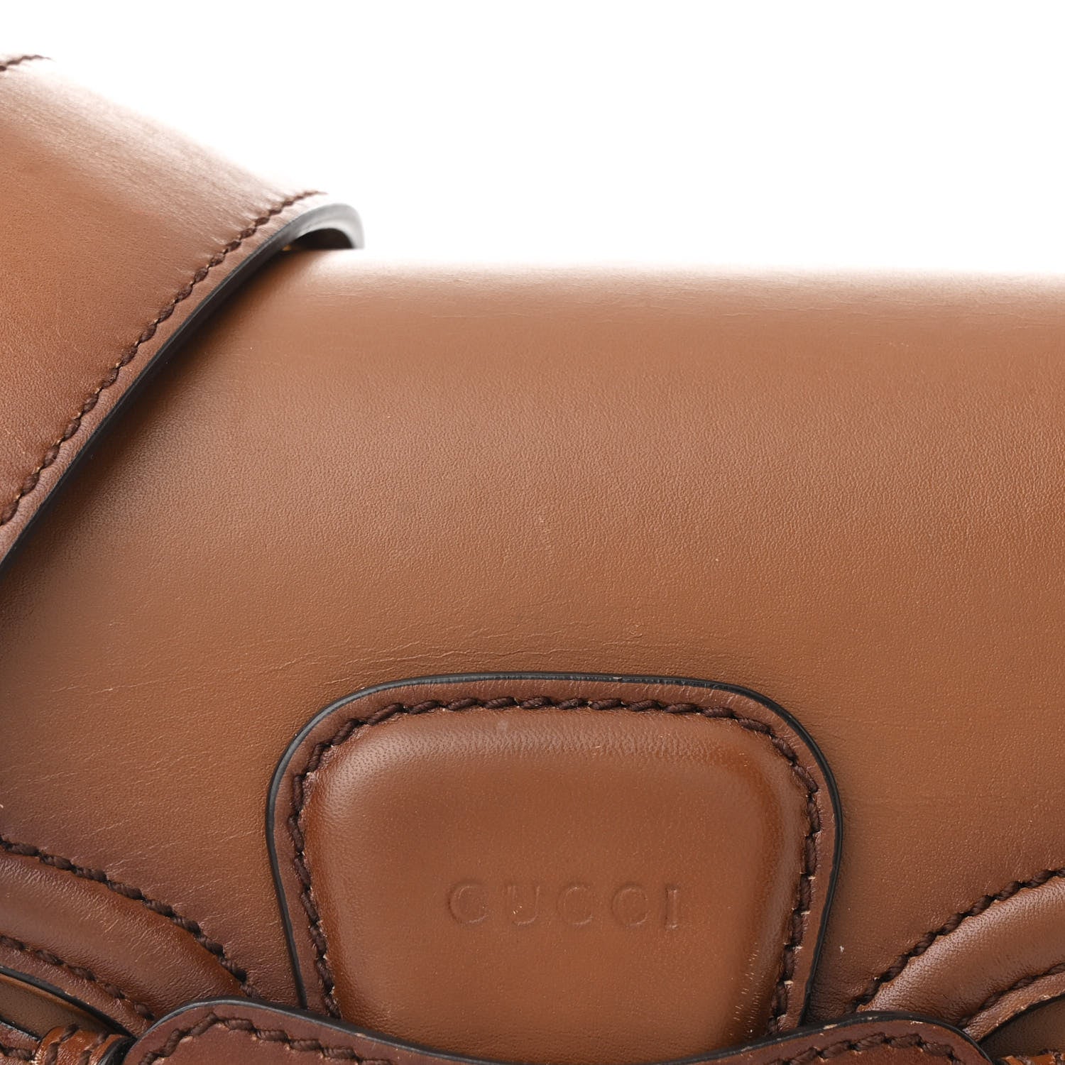 Gucci Calfskin Small Lady Web Shoulder Bag Cuir 8 of 14