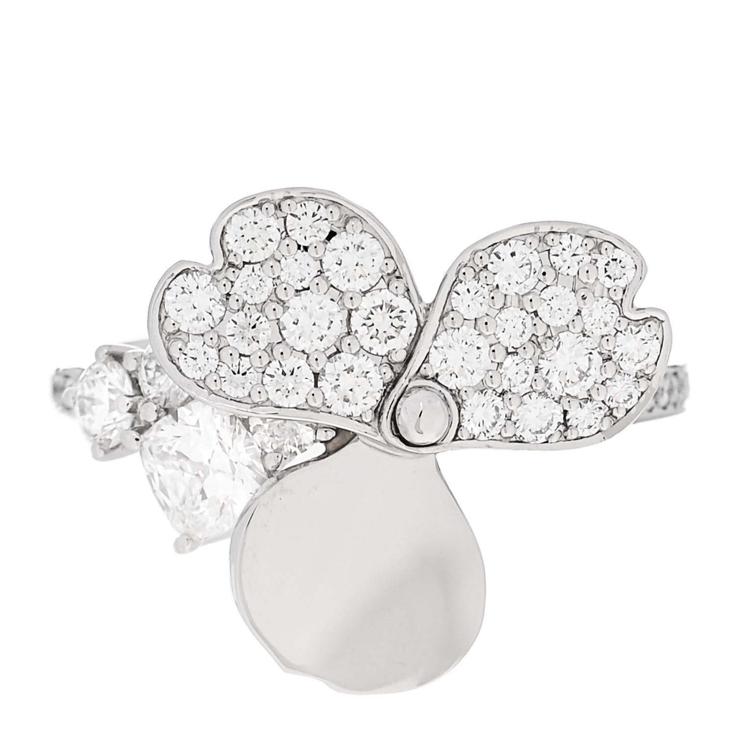 Tiffany Platinum Diamond Paper Flowers Mixed Cluster Ring 47 4 1 of 4