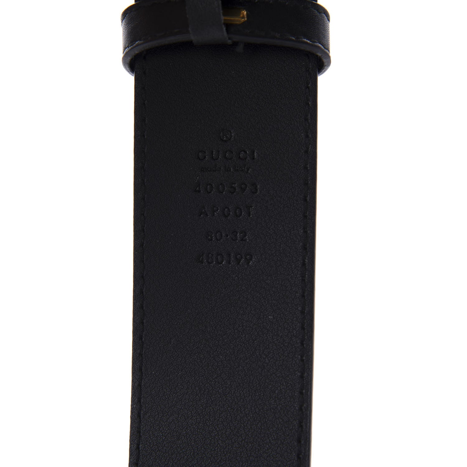 Gucci Calfskin Double G 40mm Belt 80 32 Black 3 of 3