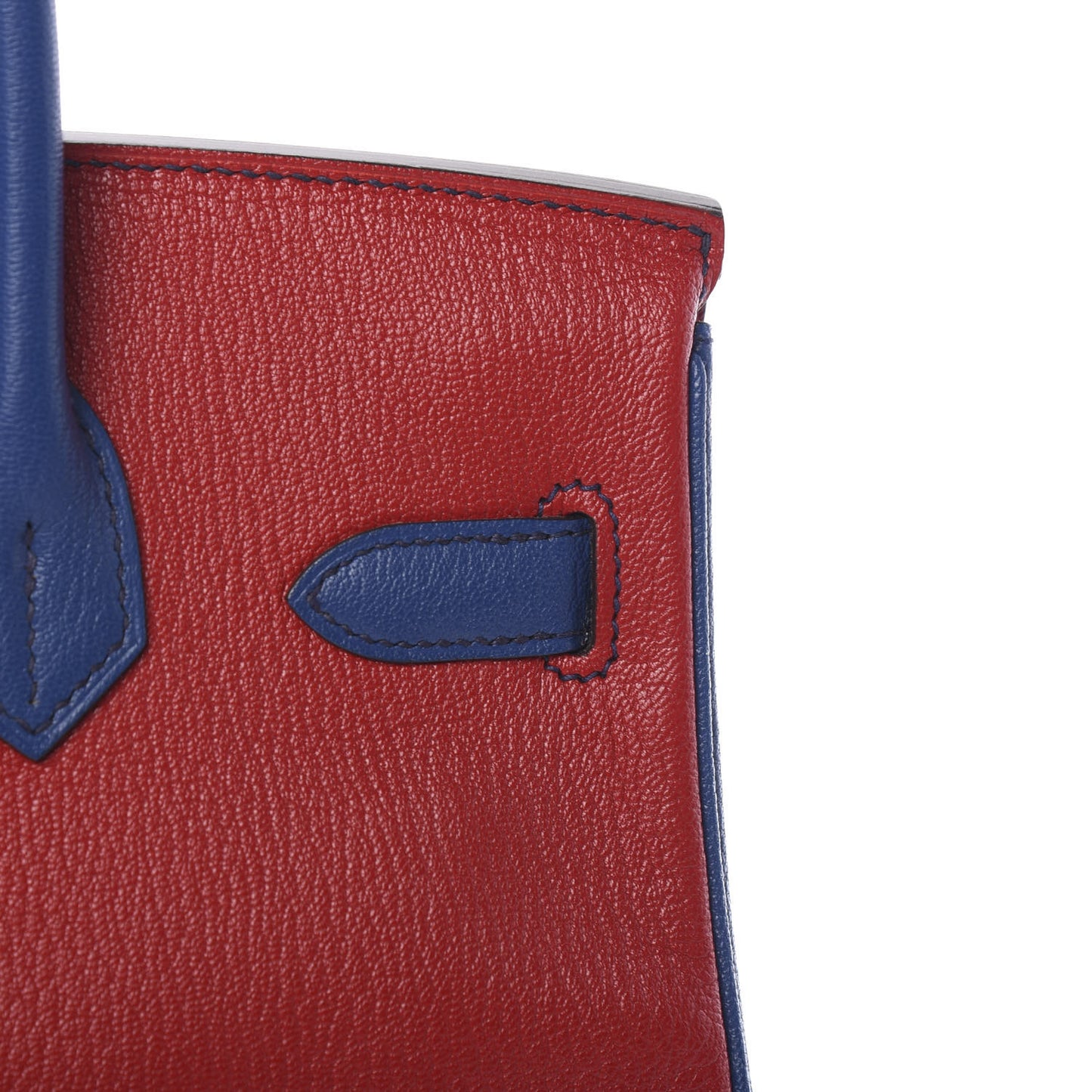 Chevre Mysore Horseshoe Birkin 30 Rouge Casaque Bleu Brighton