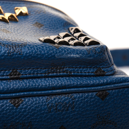 MCM Visetos Studded Small Stark M Backpack Blue 15 of 31