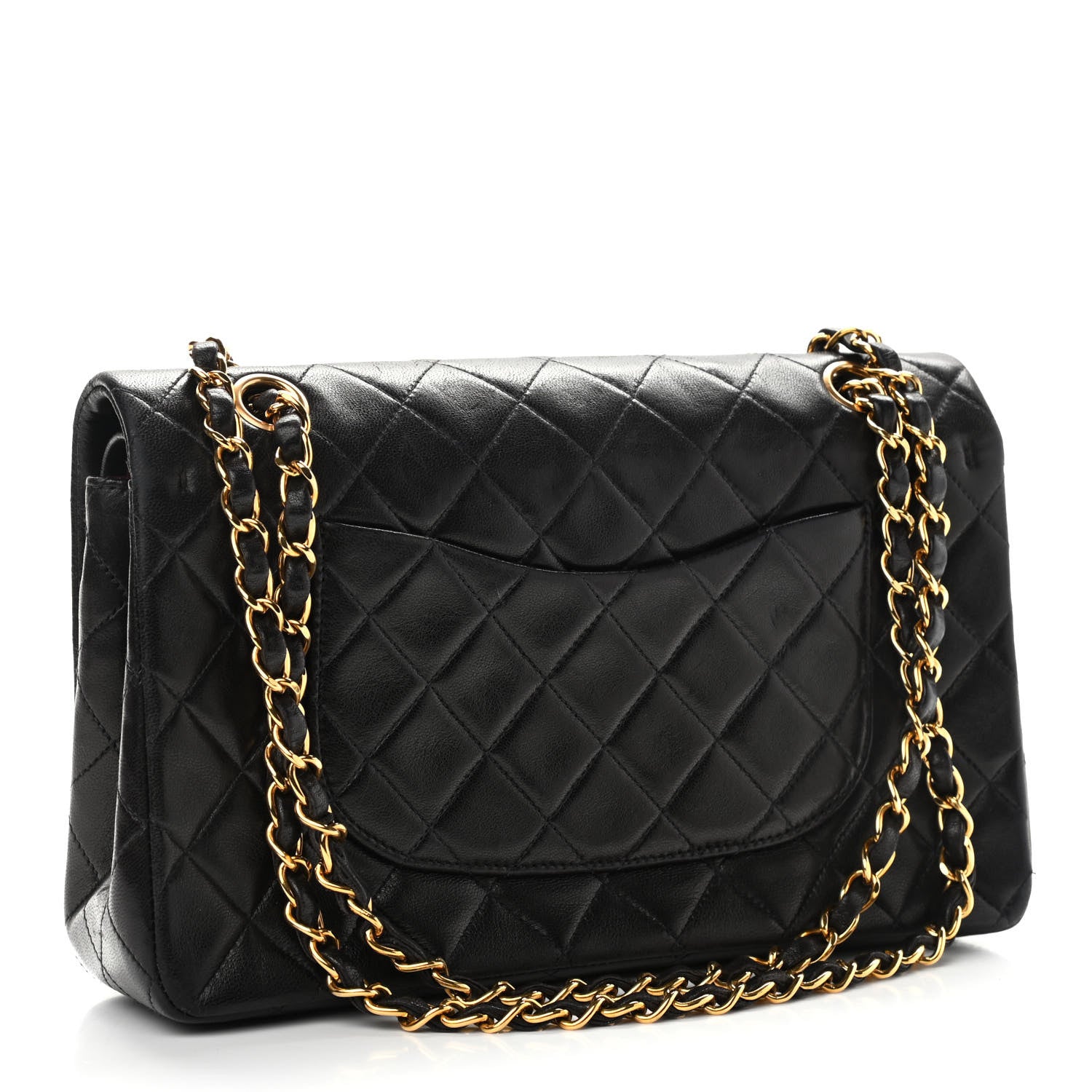Chanel Lambskin Quilted Medium Double Flap Black 3 of 14