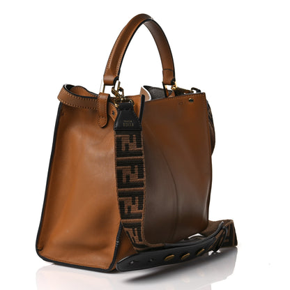 Fendi Vitello Seta Century Medium Peekaboo X-Lite Nocciola Notte 3 of 8