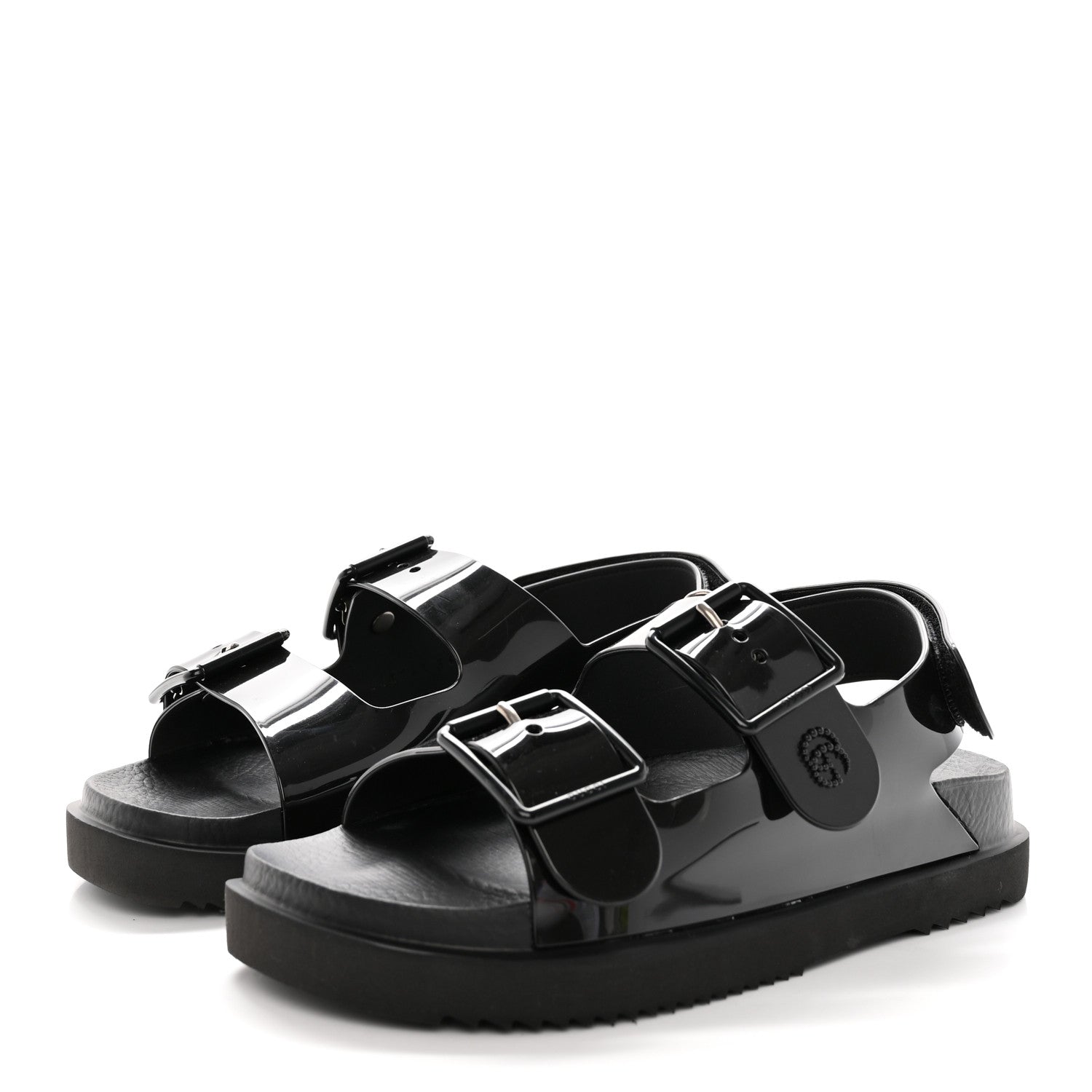 Gucci Rubber Mini Double G Womens Isla Dad Sandals 36 Black 3 of 12