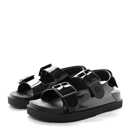 Gucci Rubber Mini Double G Womens Isla Dad Sandals 36 Black 3 of 12
