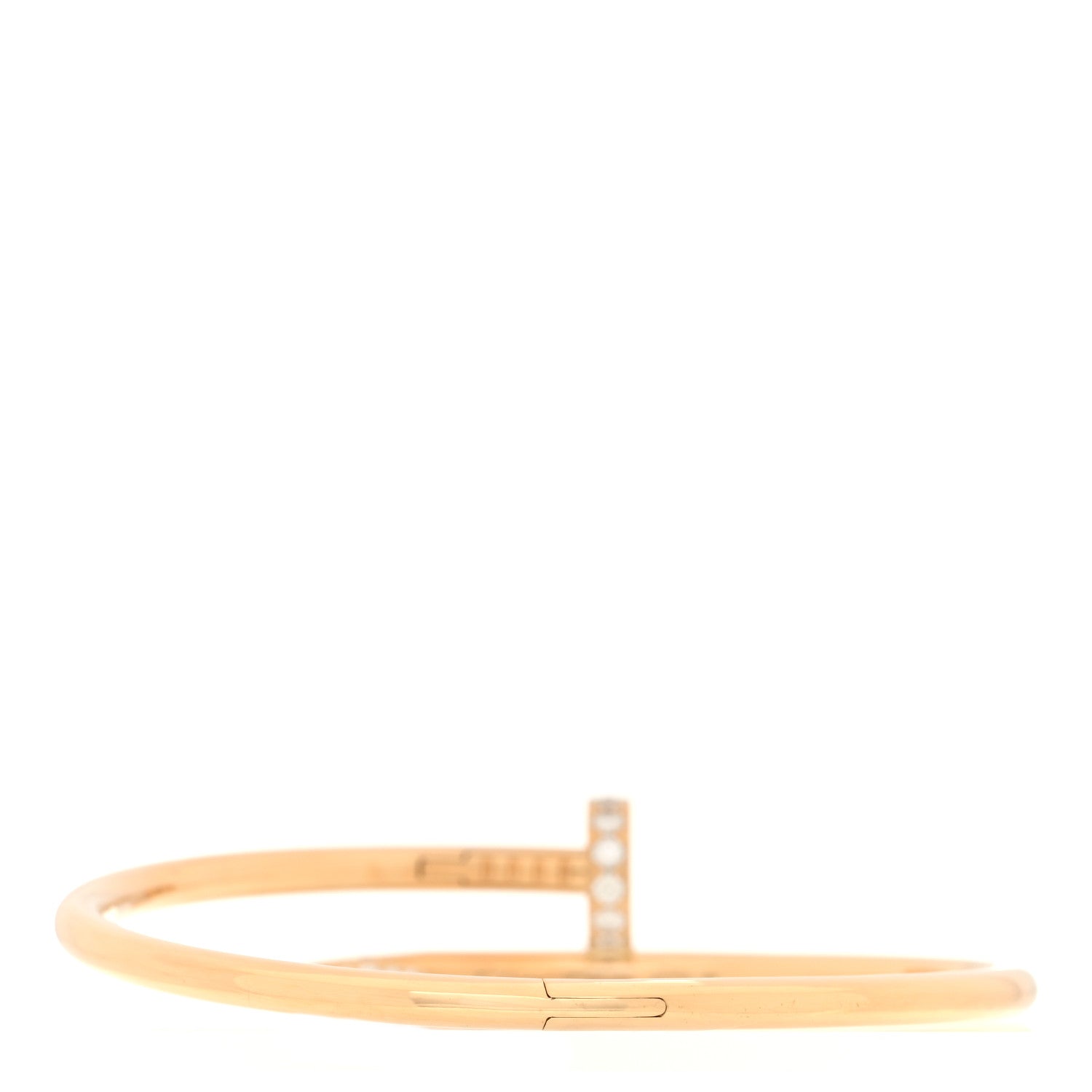 Cartier 18K Yellow Gold Diamond Juste Un Clou Bracelet 17 2 of 5