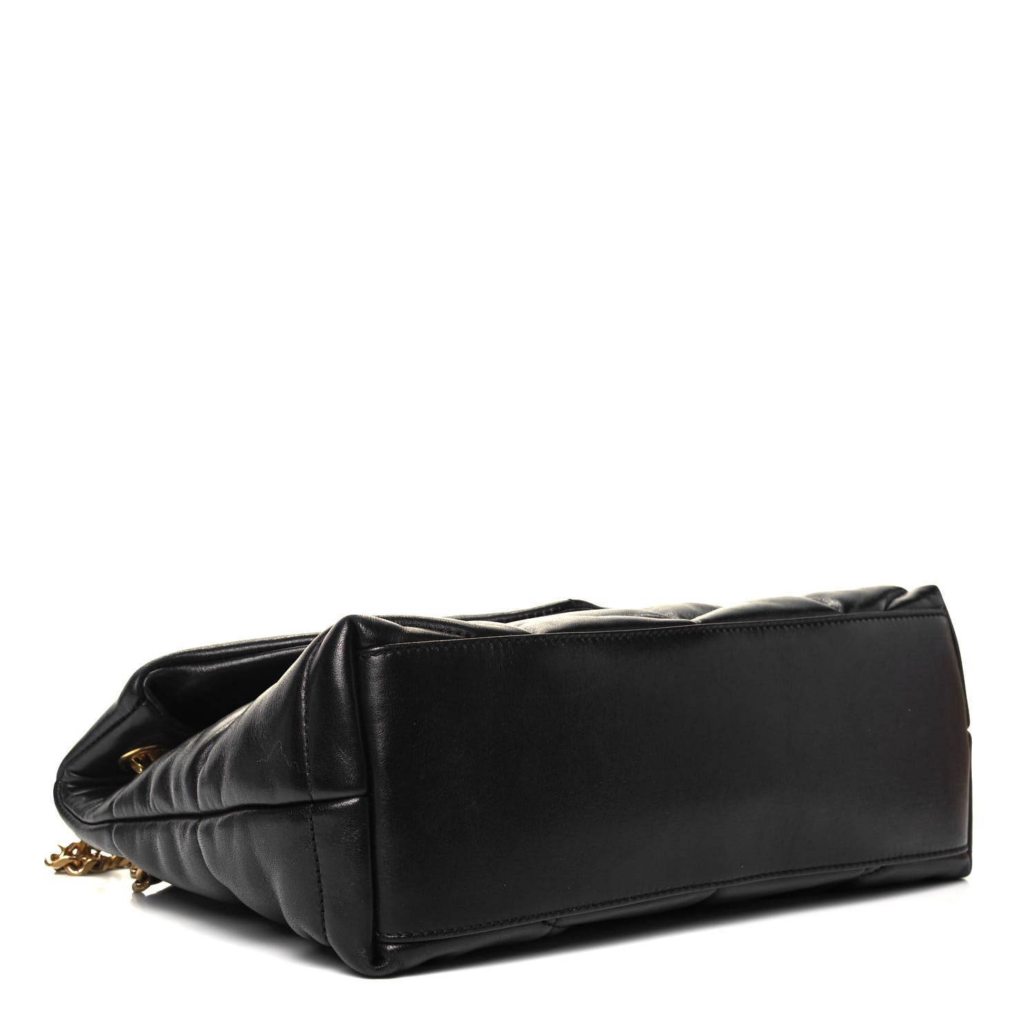 Saint Laurent Lambskin Quilted Small Loulou Puffer Monogram Chain Satchel Black 4 of 9