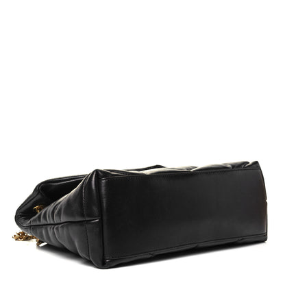 Saint Laurent Lambskin Quilted Small Loulou Puffer Monogram Chain Satchel Black 4 of 9