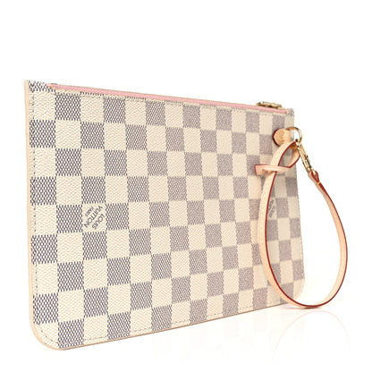 Louis Vuitton Damier Azur Neverfull MM GM Pochette Rose Ballerine 3 of 8