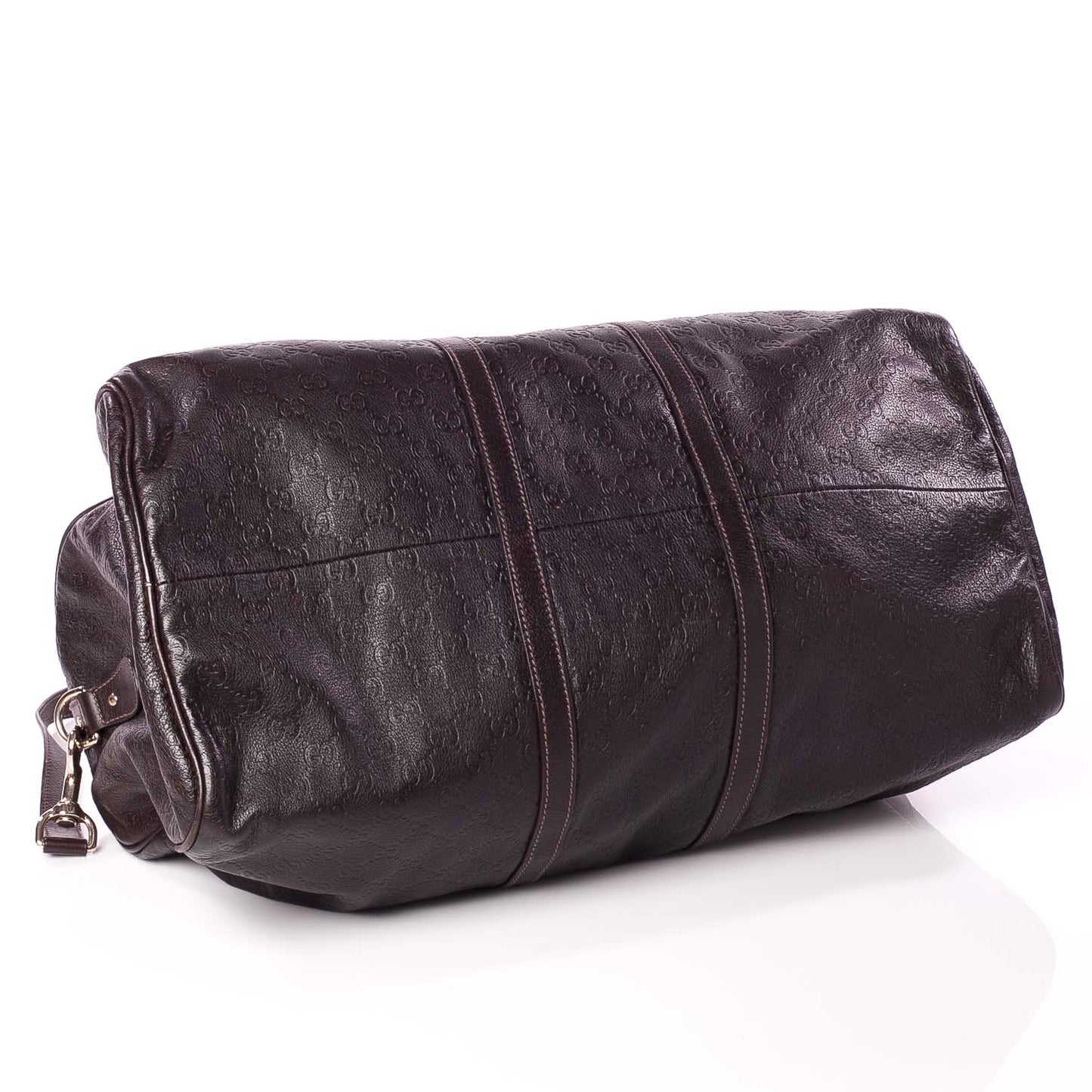 Guccissima Large Carry On Duffle Chocolate