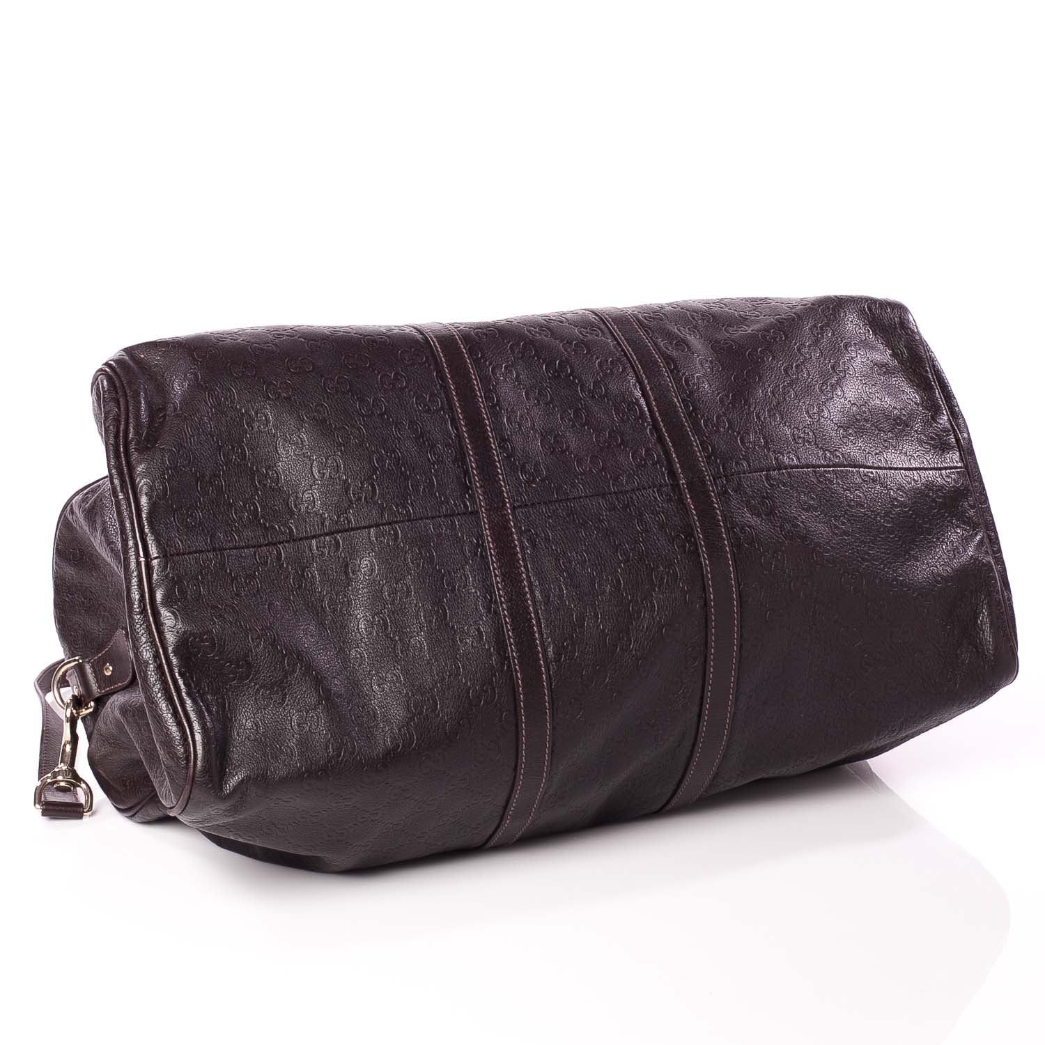 Gucci Guccissima Large Carry On Duffle Chocolate 5 of 9