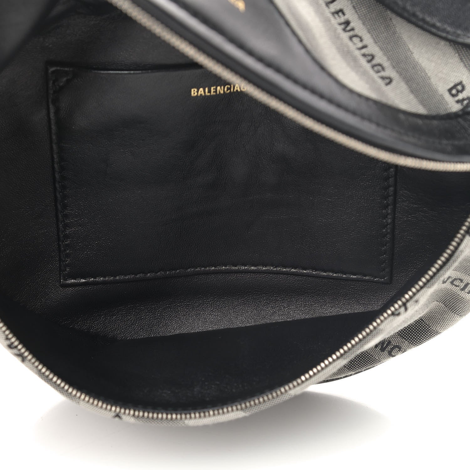 Balenciaga Canvas Jacquard Diagonal Allover Logo XS Souvenir Belt Bag Gris 4 of 4