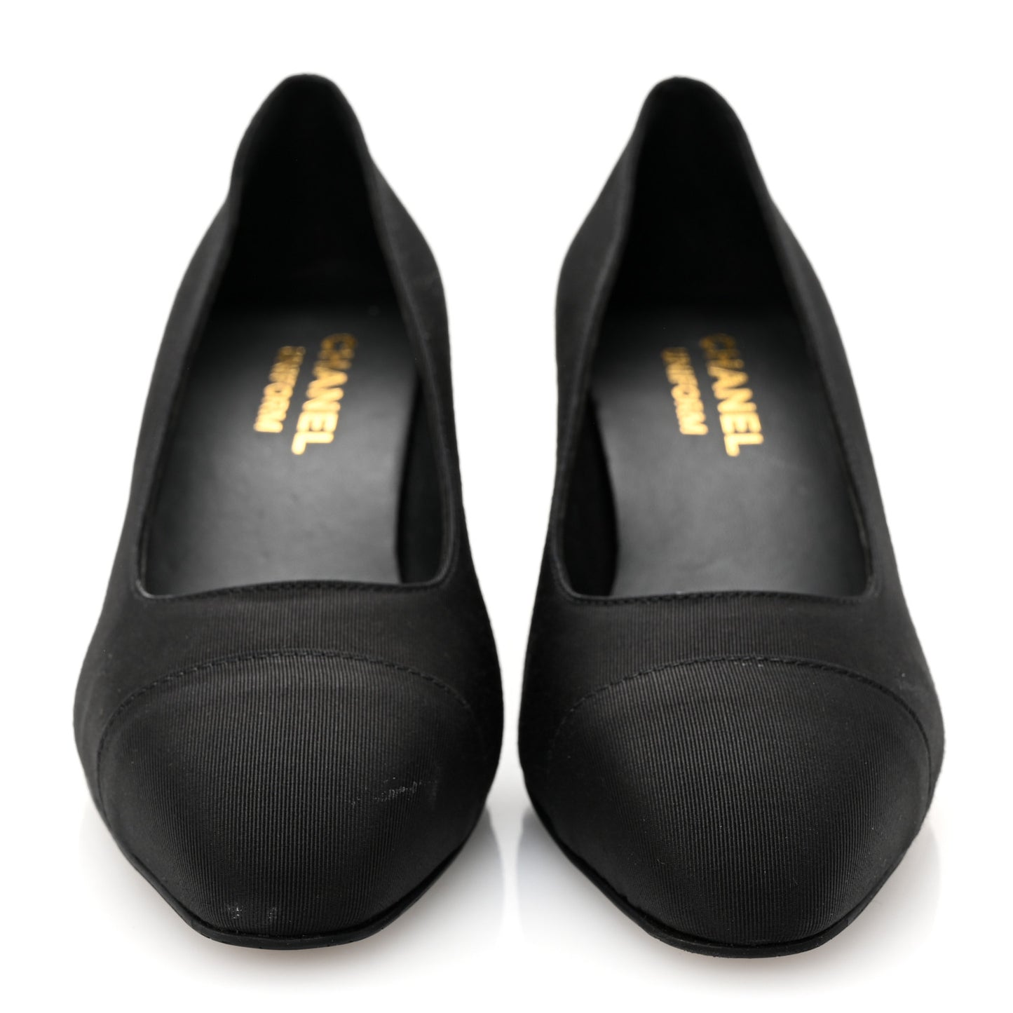 Grosgrain Cap Toe Uniform Pump 37 Black